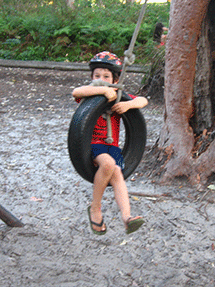SMS camp - tire swing